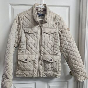 Tommy Hilfiger Women's Beige Quilted Puffer Jacket